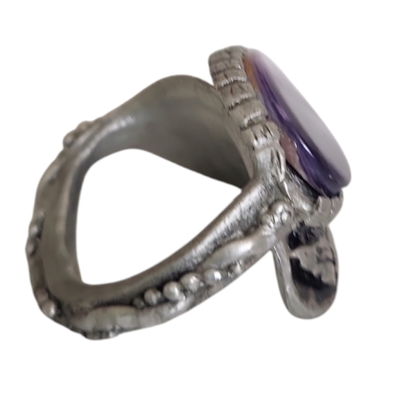 Cape Cod Pewter Quahog Shell Spoon Ring - Picture 5 of 6